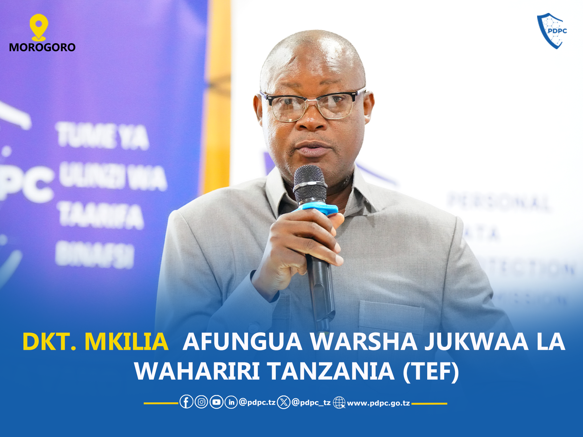 DKT. MKILIA AFUNGUA WARSHA JUKWAA LA WAHARIRI TANZANIA