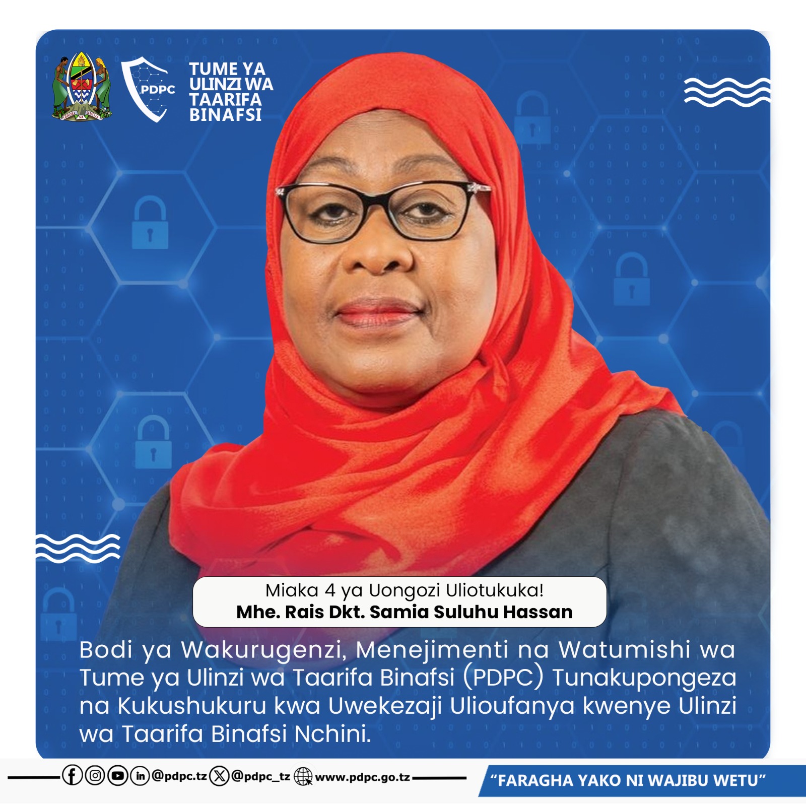 PONGEZI MIAKA MINNE YA UONGOZI WA MHE. RAIS DKT. SAMIA SULUHU HASSAN